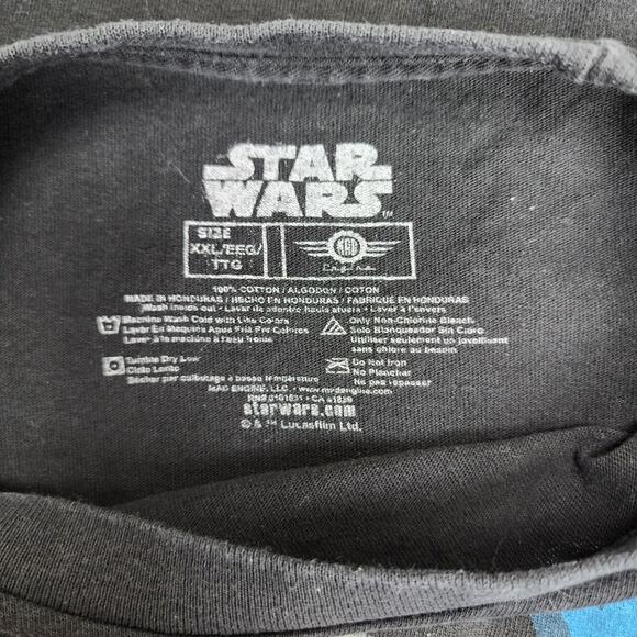 Star Wars Princess Leia "I Love You" Black Short Sleeve Tee Shirt Men's Size XXL - Picture 4 of 4